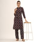 Women's Black Printed Ethnic Set, Black, small image number null