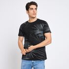 Men's 100% Cotton Round Neck Half Sleeves T-Shirt , काला, small