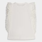 Girls' 100% Cotton T-Shirt , White, small image number null