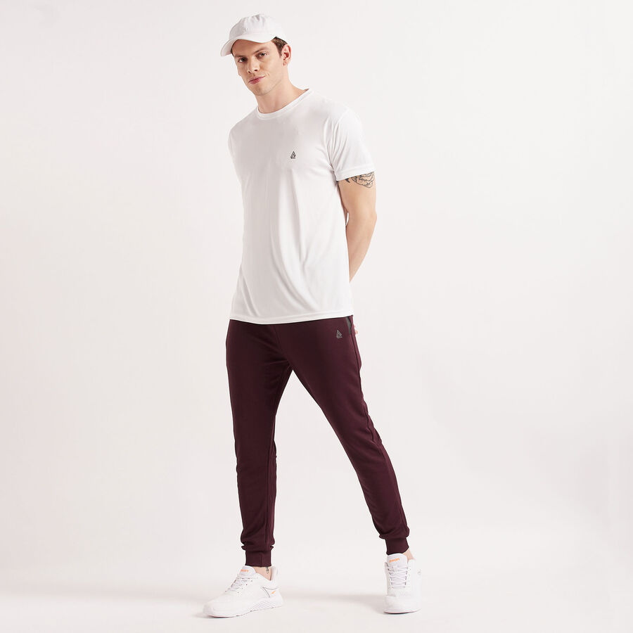 Cut & Sew Track Pants, Maroon, large image number null