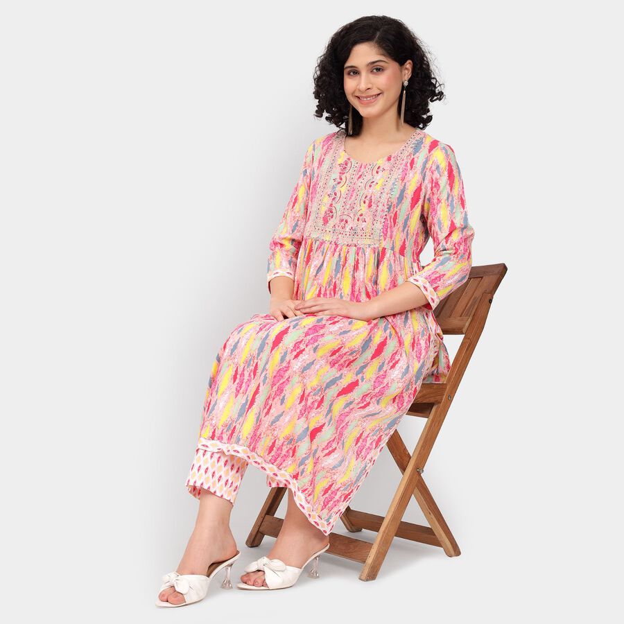 Ladies' Ethnic Set, Pink, large image number null