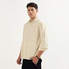 Men's Light Green Cotton Regular Collar Casual Shirt, Light Green, small image number null