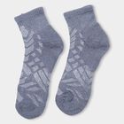 Men's Steel Blue and White Regular Fit Geometric Pattern Pack of 3 Socks, मध्यम नीला, small image number null