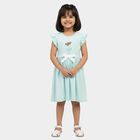 Girls' Frock, Light Green, small