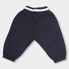 Infants' Deep Navy Blue Rib Waist Trousers, Navy Blue, small image number null