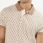 Men's 100% Cotton Collared Half Sleeves T-Shirt , एक्रू मिश्रित, small image number null