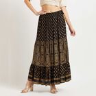 Flared Lehenga Skirt, Black, small image number null