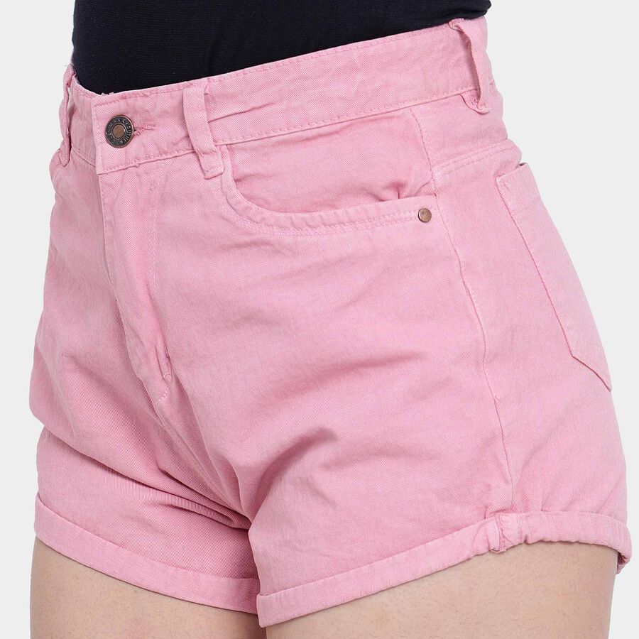 Cotton Solid Shorts, Lilac, large image number null