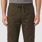 Men's Olive Green Slim Fit Jogger Trousers, ओलिव, small