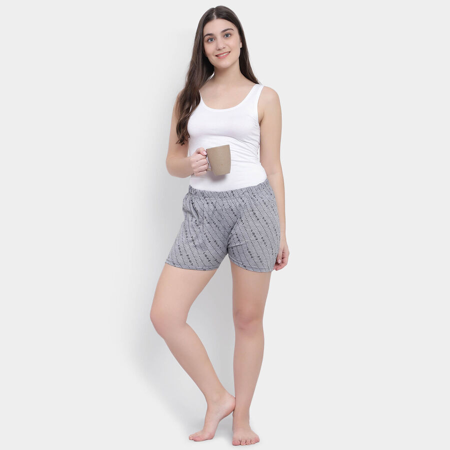 All Over Print Basic Shorts, Light Grey, large image number null