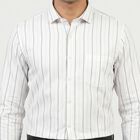 Men White Classic Formal Shirt, White, small
