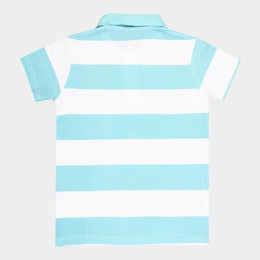 Boys Stripes T-Shirt, Aqua, large image number null