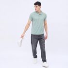 Men's Washed Black Straight Fit Five-Pocket Jeans, Light Grey, small image number null