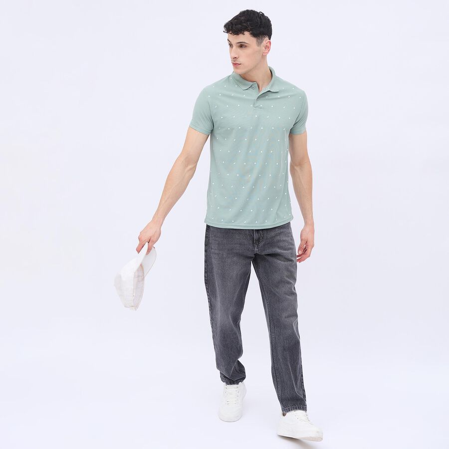 Men's Washed Black Straight Fit Five-Pocket Jeans, Light Grey, large image number null