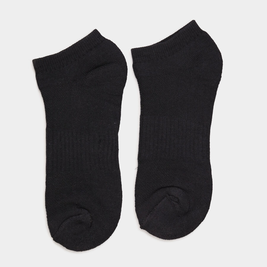 Cotton Solid Socks, Black, large image number null