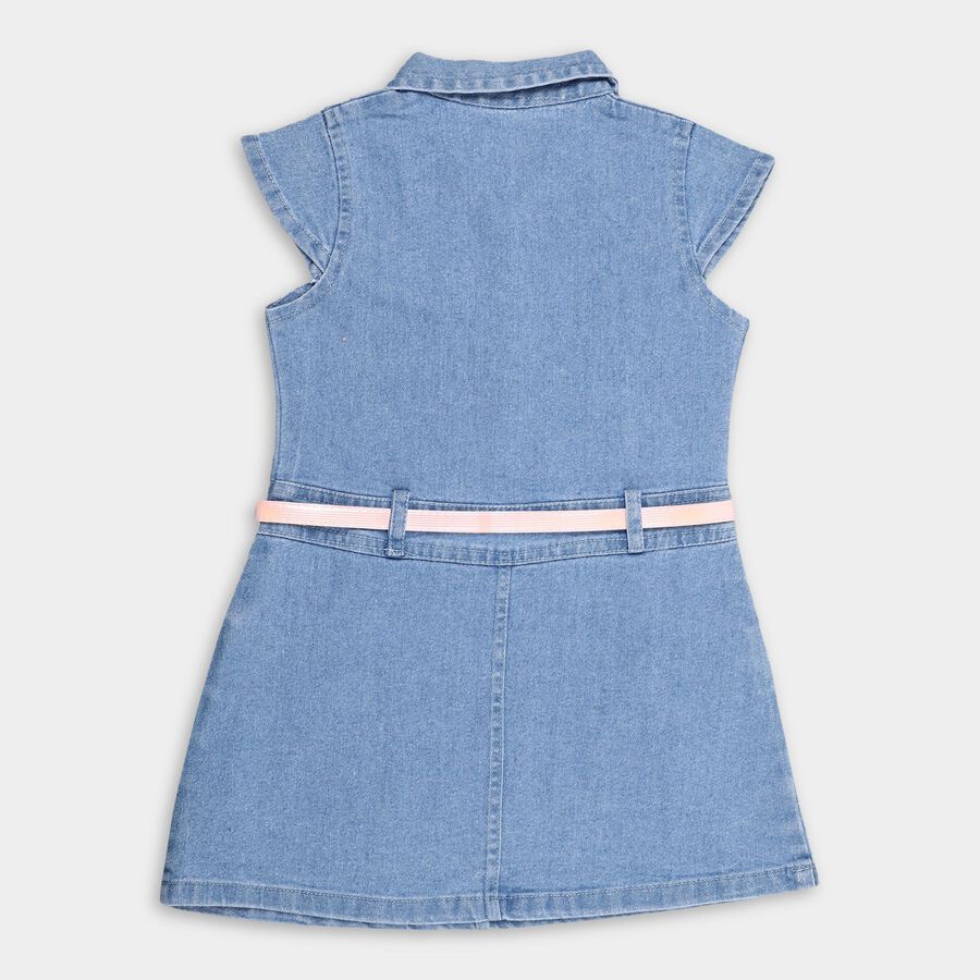 Girl's Frock, हल्का नीला, large image number null