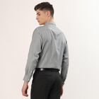 Men's Dark Grey Spread Collar Formal Shirt, Dark Grey, small