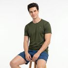 Men's Olive Green Round Neck Regular Drifit T-Shirt, ओलिव, small