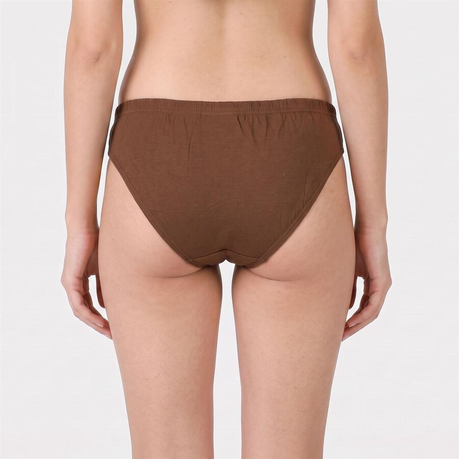 Women's Brown Regular Fit Panty, भूरा, large