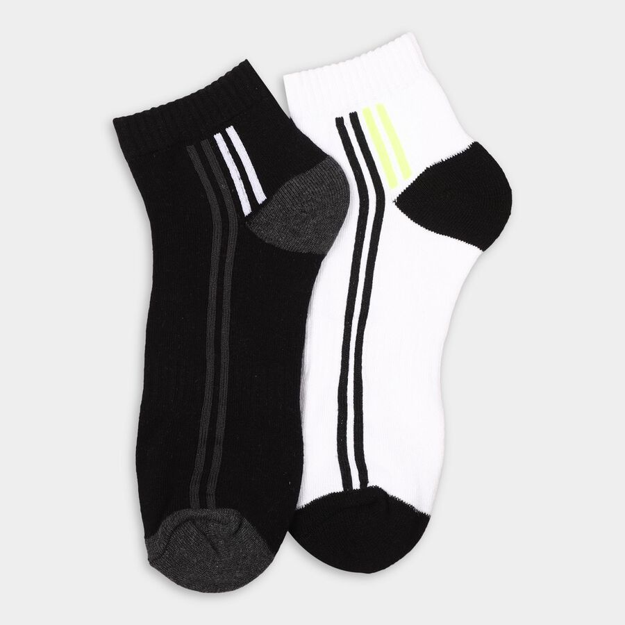 Men's Socks (Pack of 2), Black, large image number null