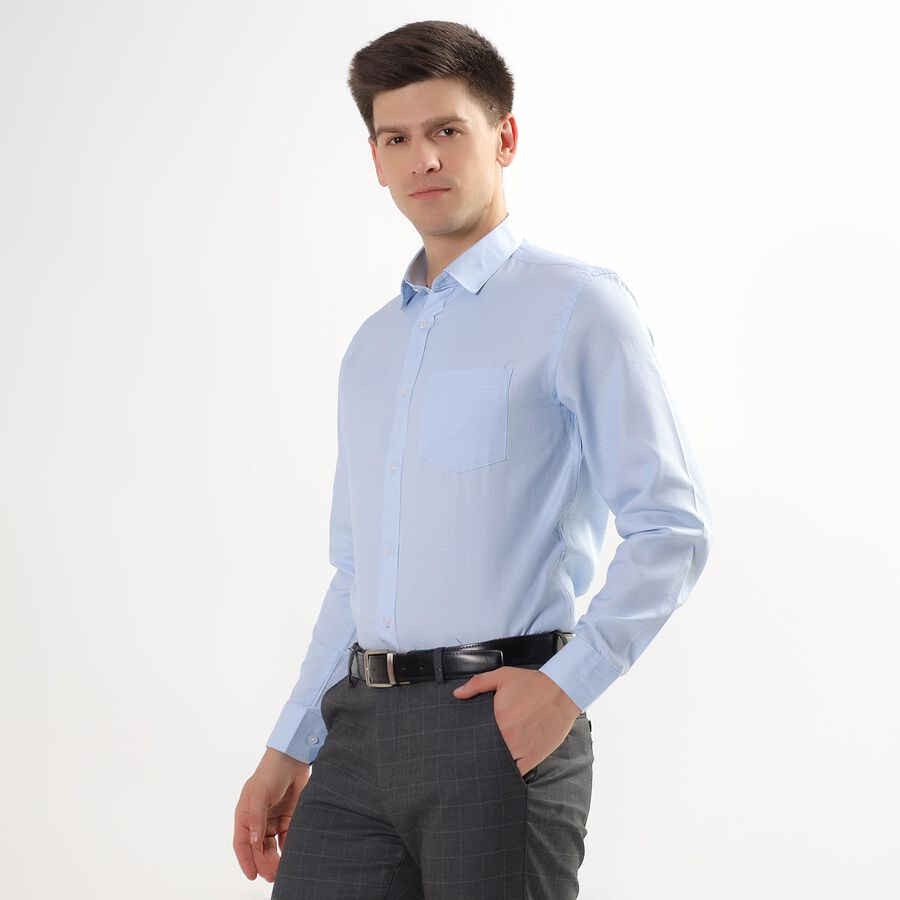 Men's Light Blue Regular Collar Formal Shirt, Light Blue, large image number null