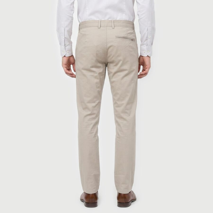Men's Silver Slim Fit Chino Trousers, सिल्वर, large