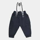 Infants Cotton Solid Trousers, Navy Blue, small image number null
