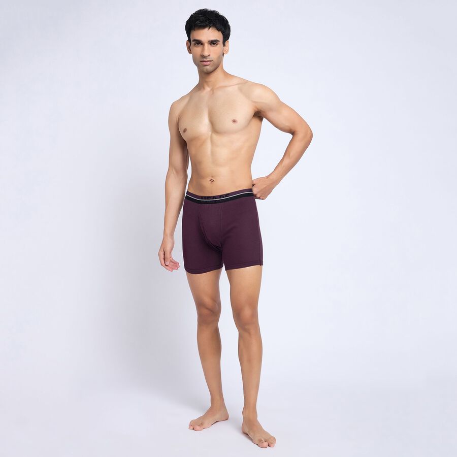 Men's 100% Cotton Trunks, वाइन, large image number null