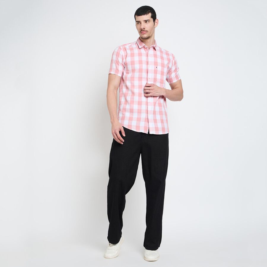 Men's 100% Cotton Casual Shirt , Pink, large image number null