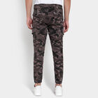 Printed Cargo Casual Trousers, Dark Grey, small image number null
