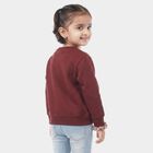 Girls' Wine Crew Neck Pullover Sweatshirt, Wine, small