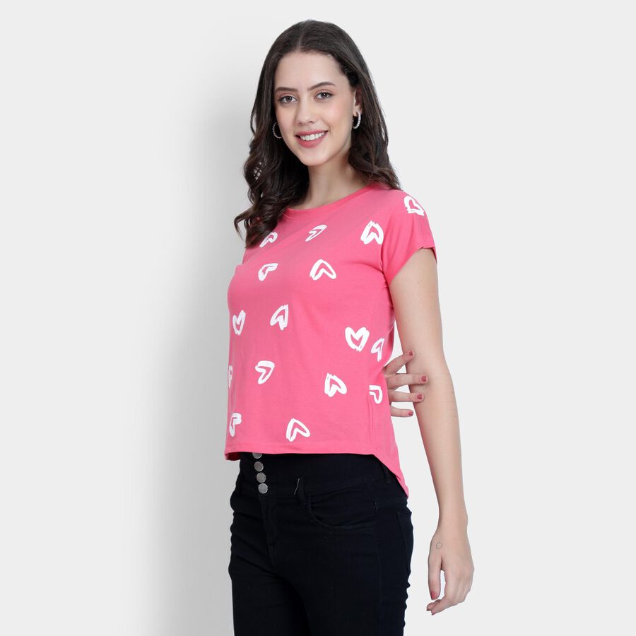Ladies' Round Neck T-Shirt , Coral, large image number null