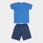Boys' 100% Cotton Woven Baba Suit, Royal Blue, small image number null