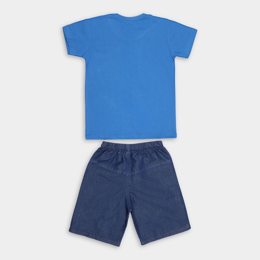 Boys' 100% Cotton Woven Baba Suit, Royal Blue, large image number null