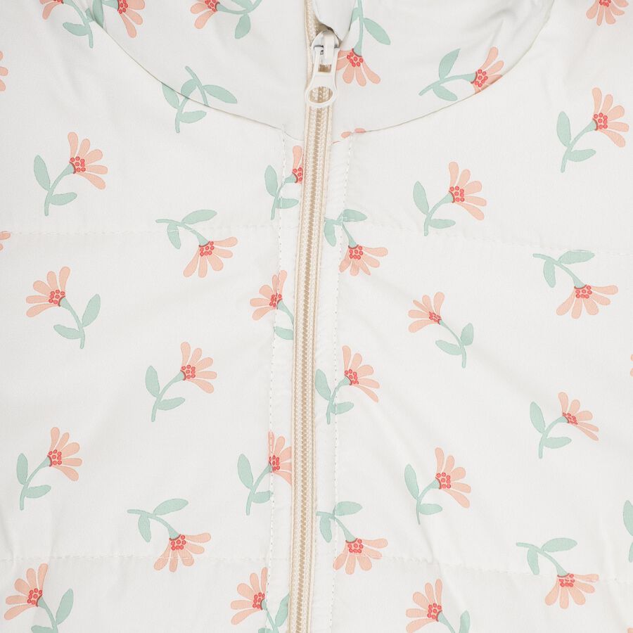 Girls' Soft White High Neck Casual Jacket, गहरा पीला, large image number null