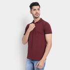 Solid Polo Shirt, Wine, small image number null