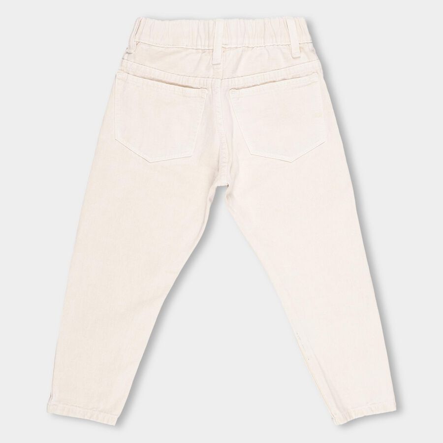 Boys' 100% Cotton Jeans , Off White, large image number null