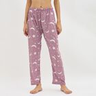 Women's Dusty Mauve Printed Relaxed Fit Full-Length Pyjama, Purple, small image number null