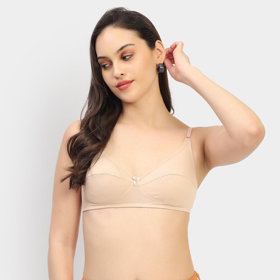 Ladies' 100% Cotton Bra , गहरा पीला, large image number null