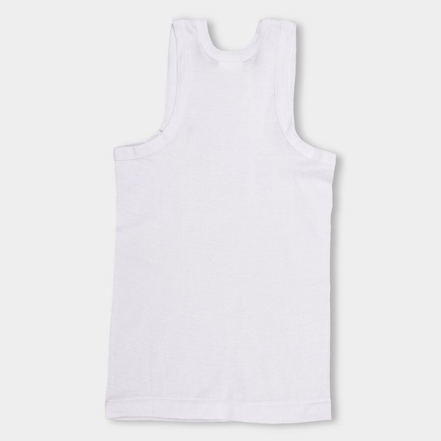 Boys' 100% Cotton Vest (Pack of 2), सफ़ेद, large image number null