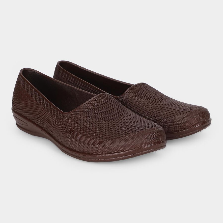 Women's Brown Slip-On Loafers, Brown, large