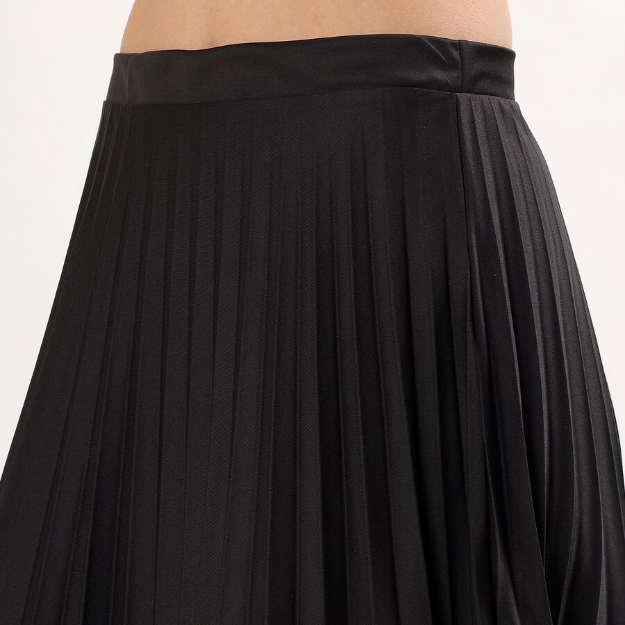 Ladies' Pleated Skirt , काला, large image number null