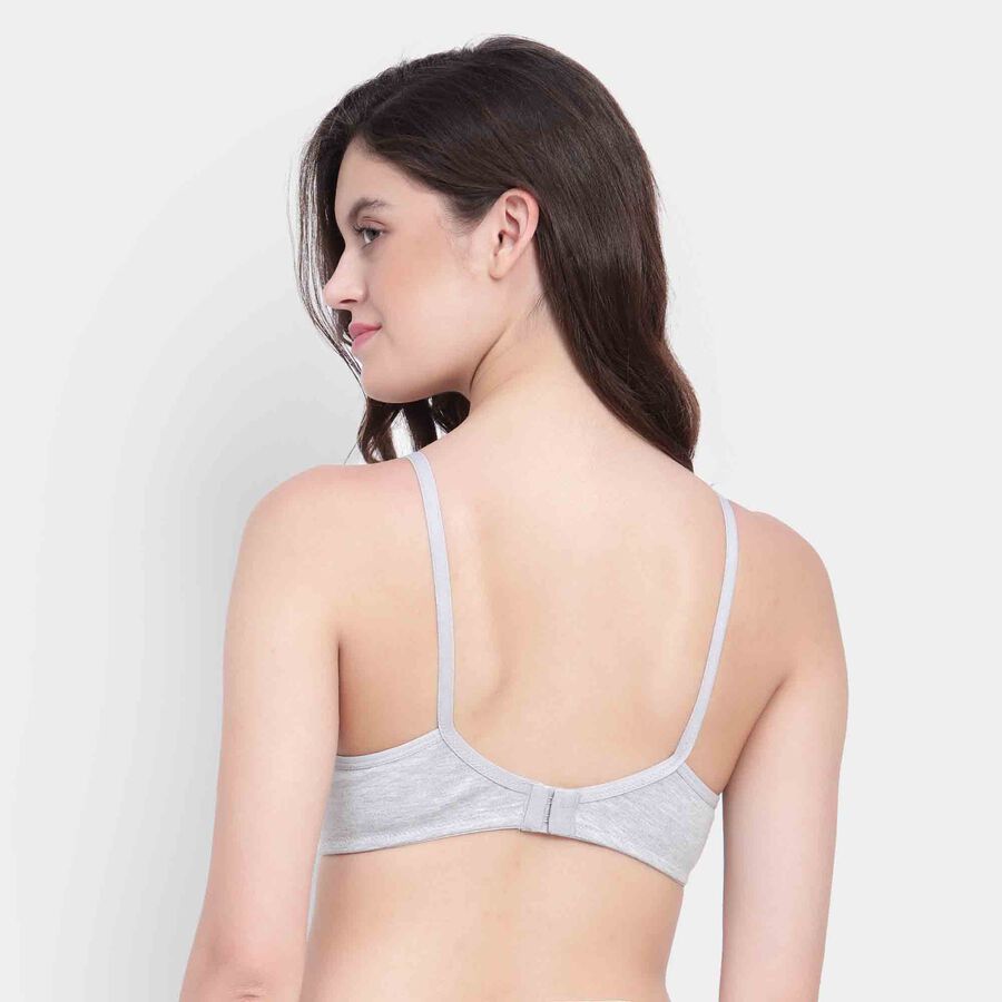 Half Lace Bra, Melange Light Grey, large image number null