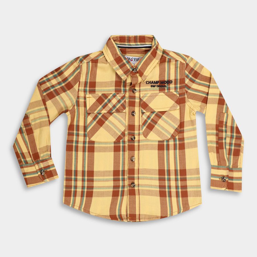 Boy's Cotton Casual Shirt, Mustard, large image number null