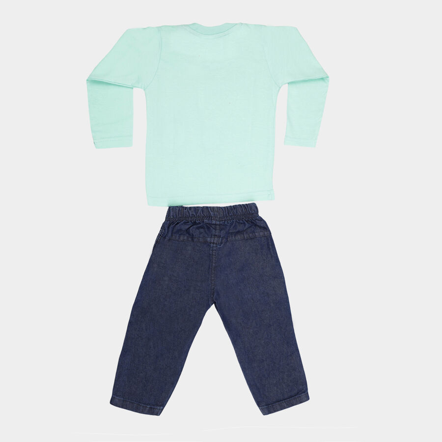 Infants Cotton Baba Suit, Light Green, large image number null