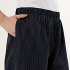 Women's Dark Navy Regular Fit Striped Palazzos, Mid Blue, small image number null