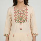 Women's Peach Cotton Ethnic Set, Peach, small