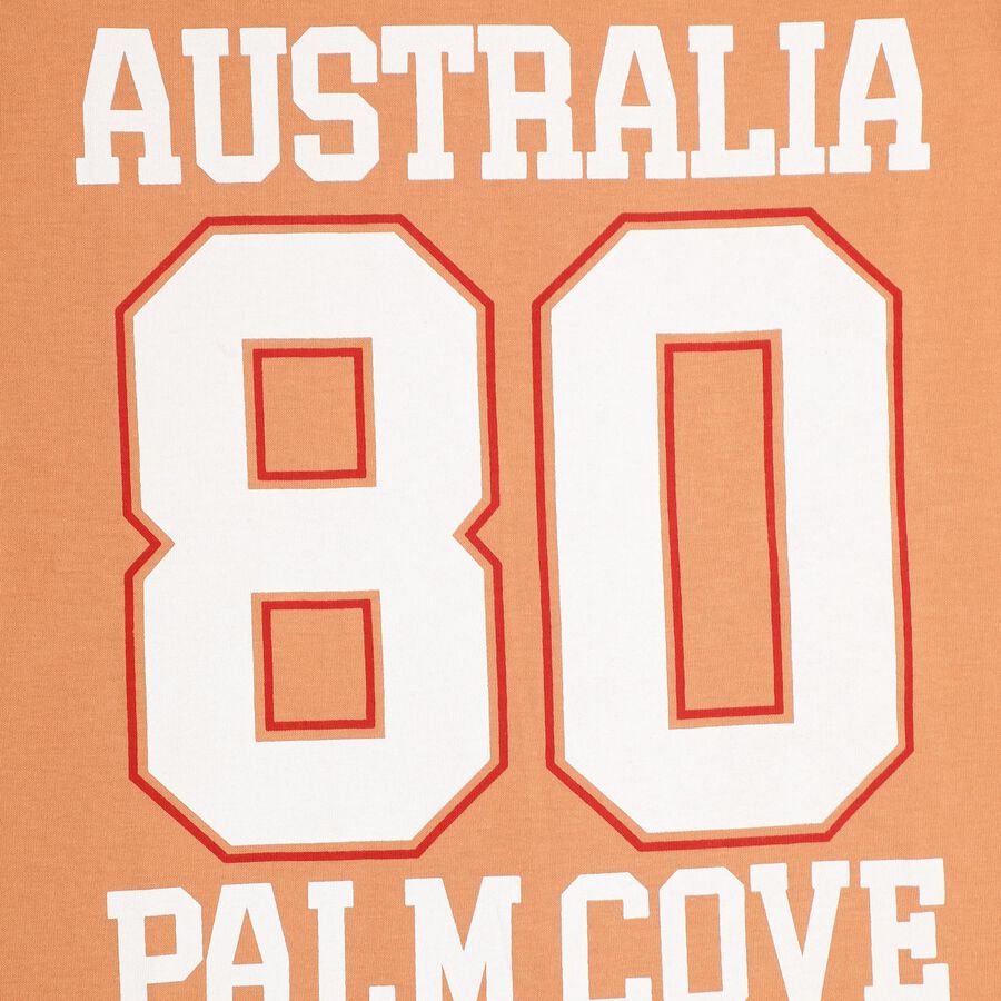 Boys' Vibrant Orange Round Neck Half Sleeve T-Shirt, Orange, large