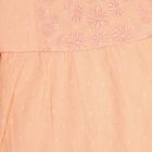 Infant Girls' 100% Cotton Frock , पीच, small image number null