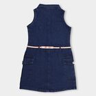 Girls' Frock, Dark Blue, small image number null